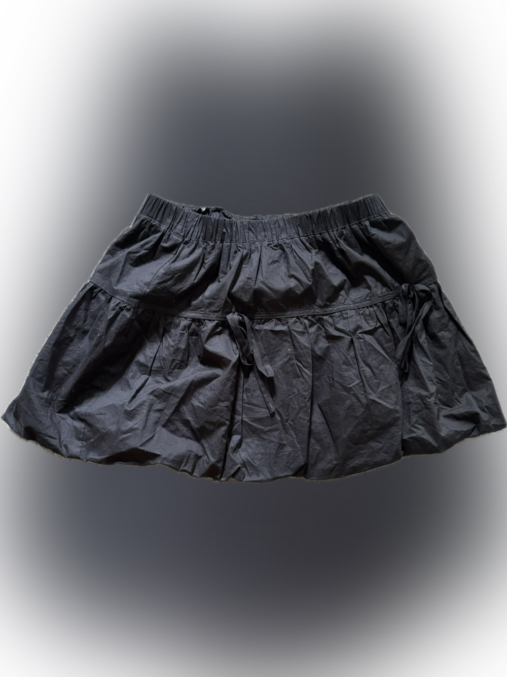 vestique Black Ruffled Tiered Maxi Skirt